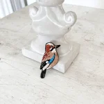 broszka recznie szyta sójka