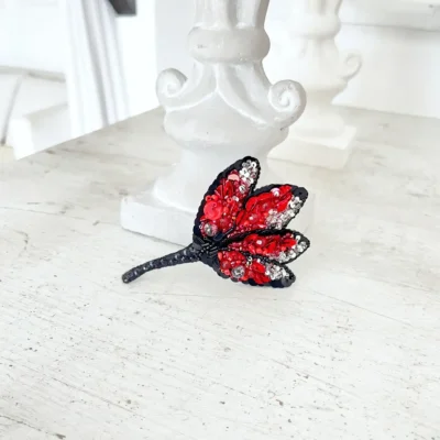 broszka kwiat rękodzieło