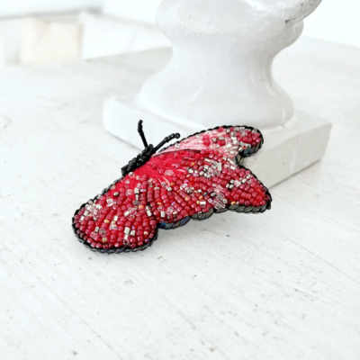 broszka motyl rękodzieło