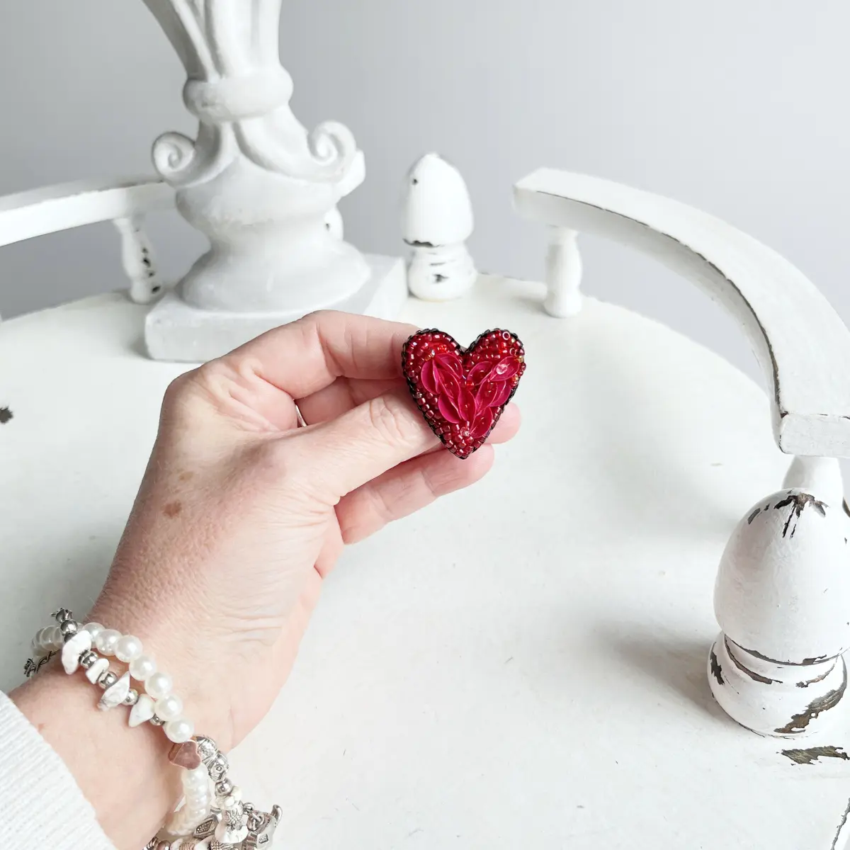 mini serce przypinka