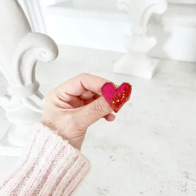 broszka serce przypinka