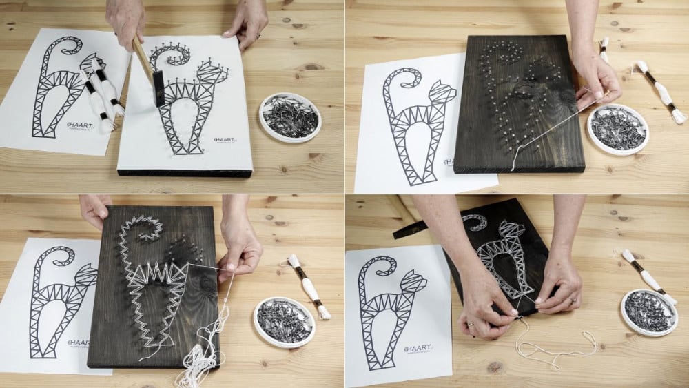BOX kreatywny KOT zestaw STRING ART - obrazek 2