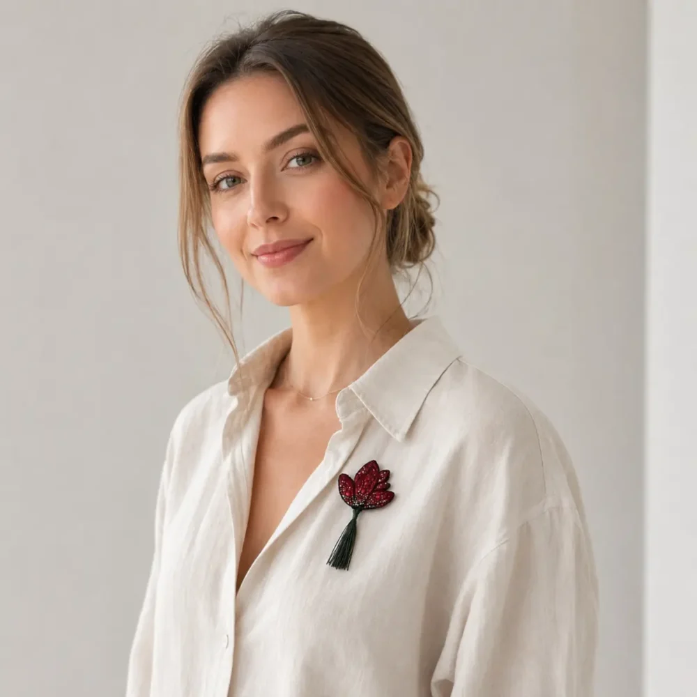 broszka kwiat